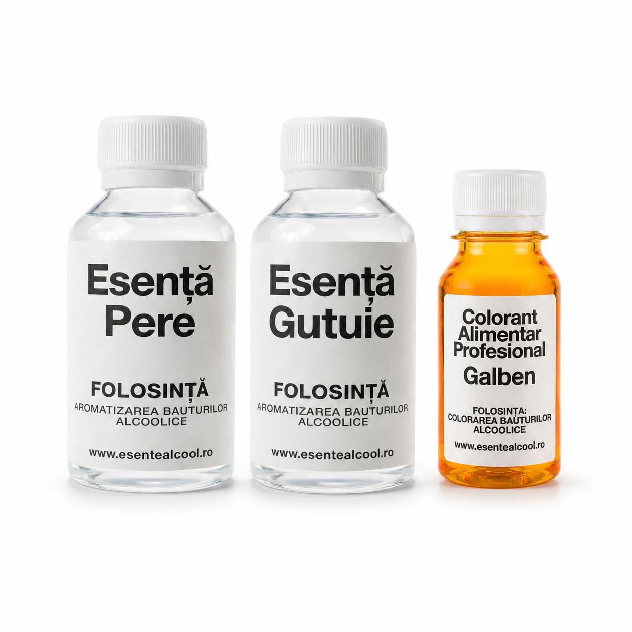 Set Pălincă Aurie — Esențe + Colorant